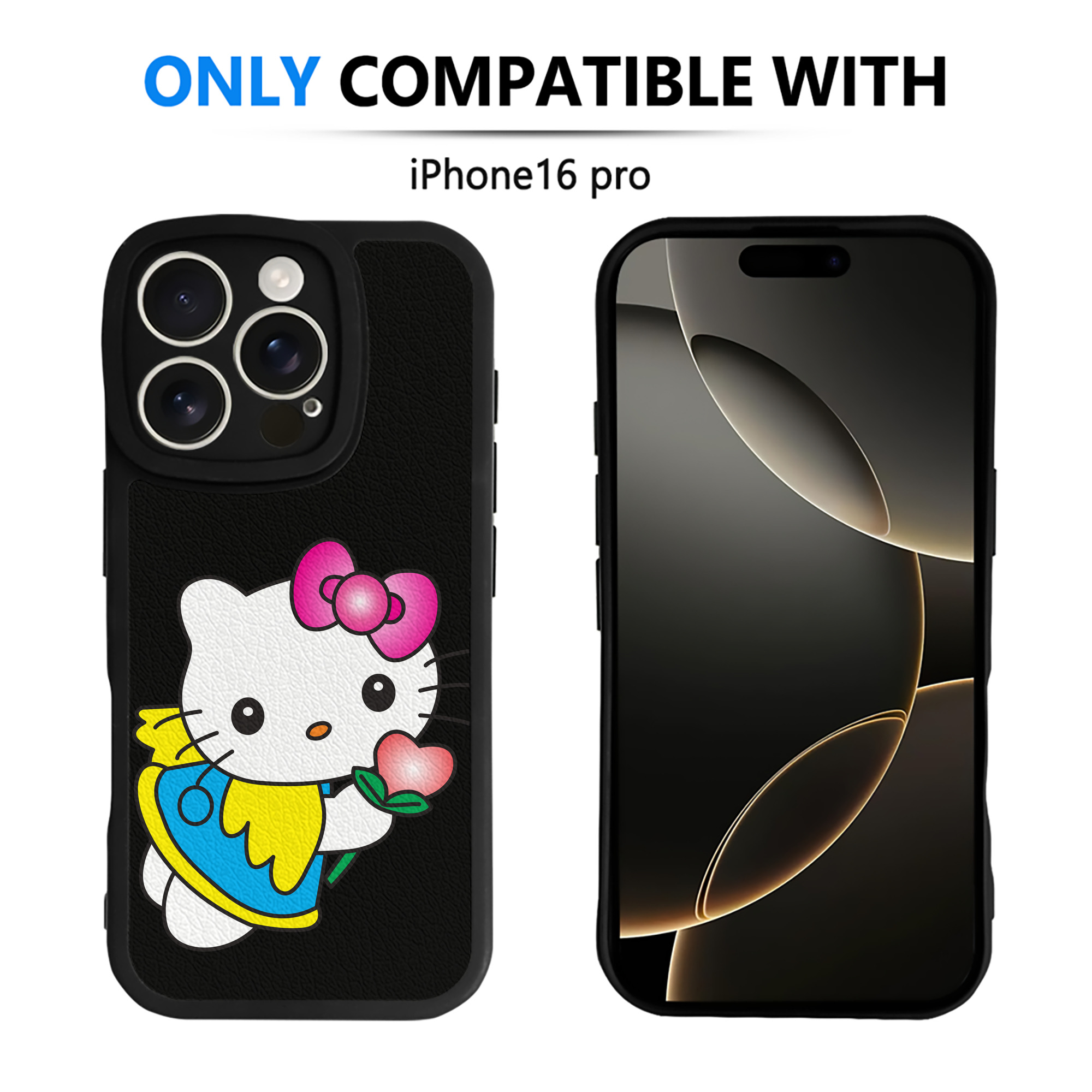 （画像用） Hello Kitty ハローキティ 【iPhone 16シリーズ対応】シリコンスマホケース（レザー調） 材質：シリコン